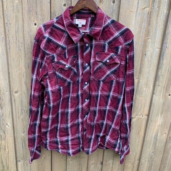 True Religion Long Sleeve Western Shirt XXL Red - Picture 3 of 4
